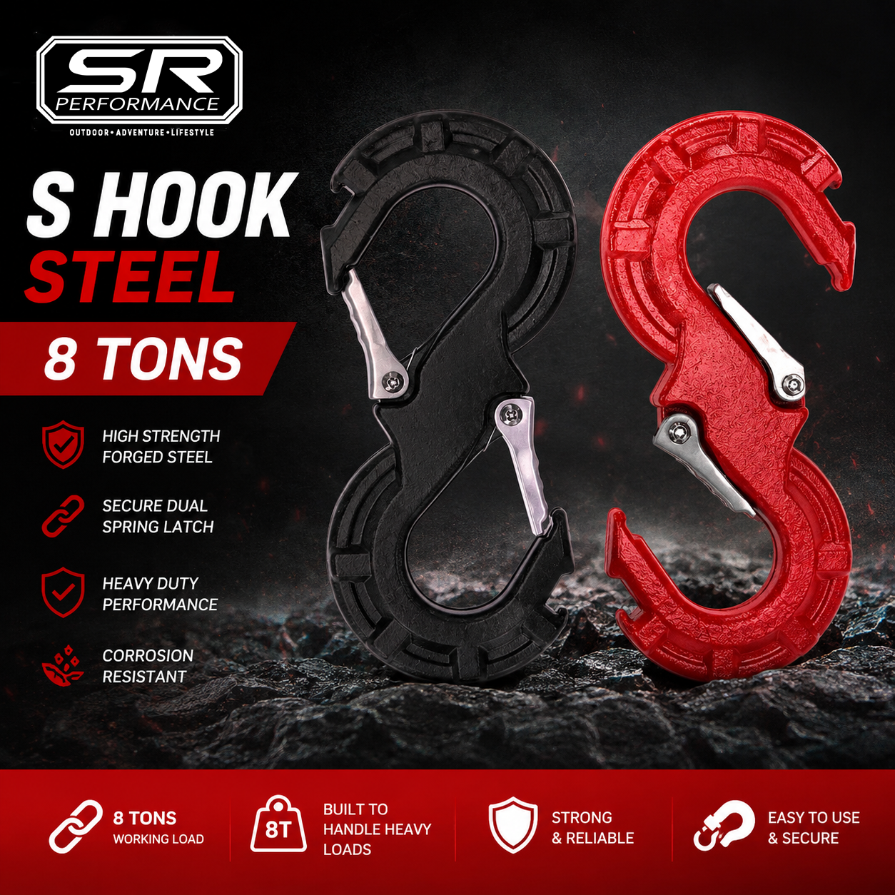SR S-HOOK (STEEL) 8 TONS CAPACITY